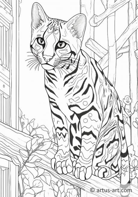Ocelot Coloring Page